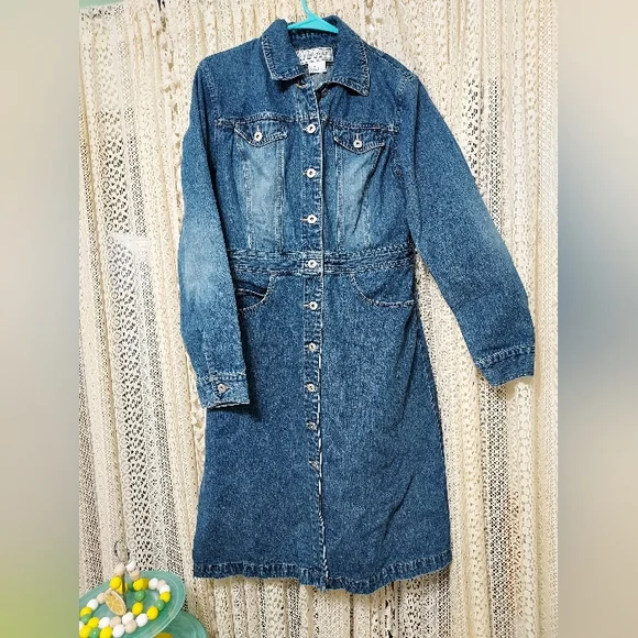 90's denim dress - Picture 3 of 5